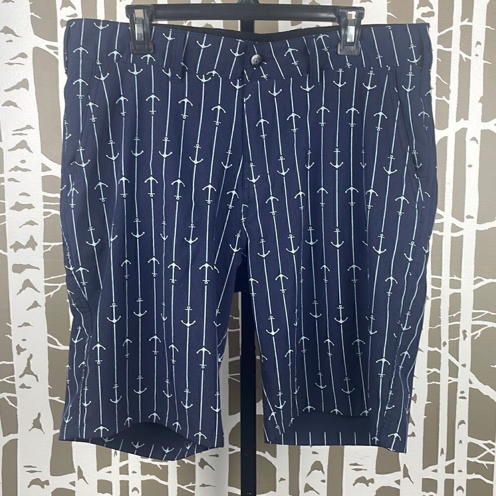 TRUNKS Men’s Multi-Functional Short in Navy Anchor Print sz 34